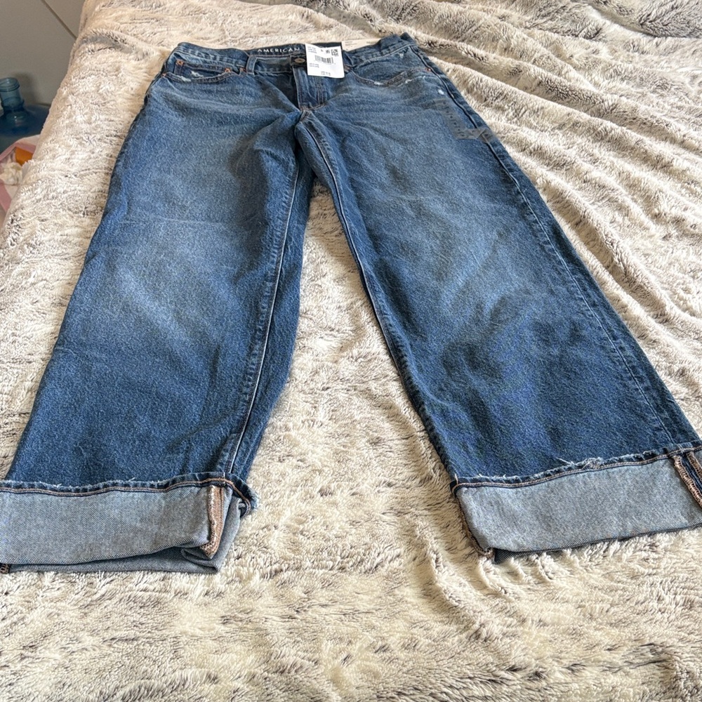American Eagle Stovepipe Tall Wide-Leg Jeans